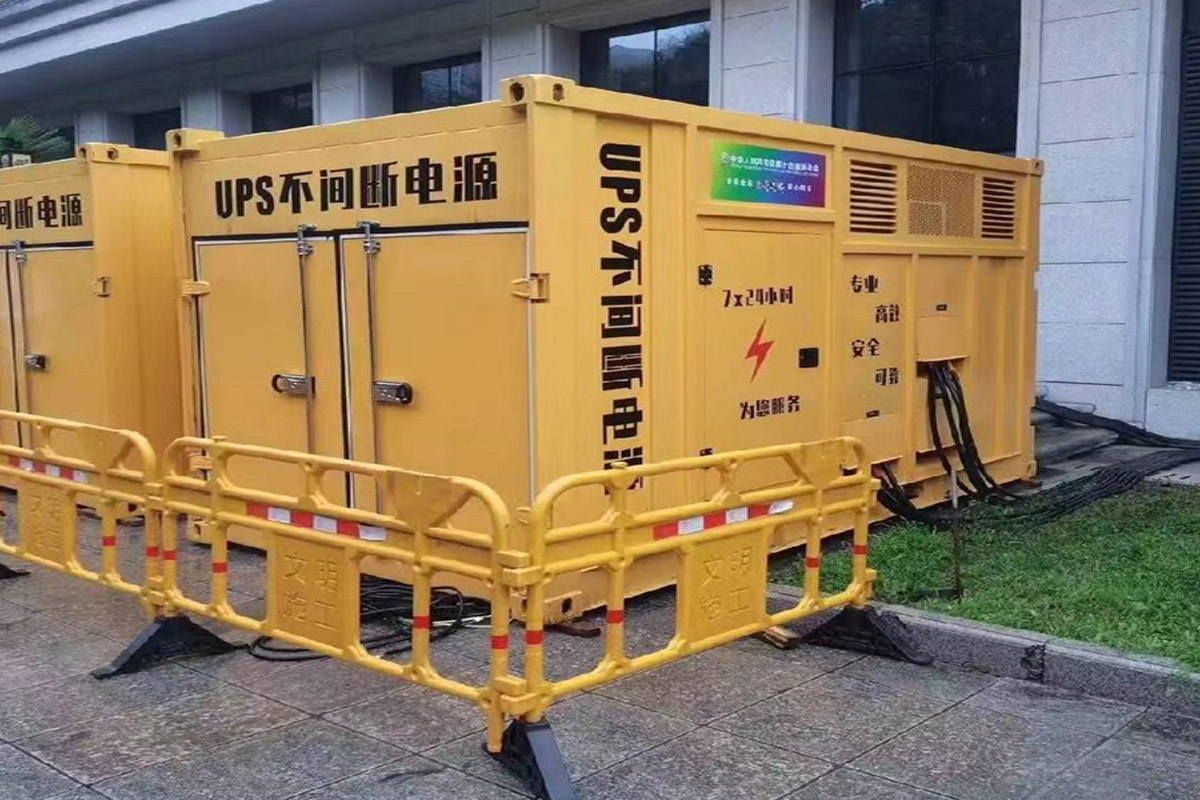 敦化发电机租赁施工现场